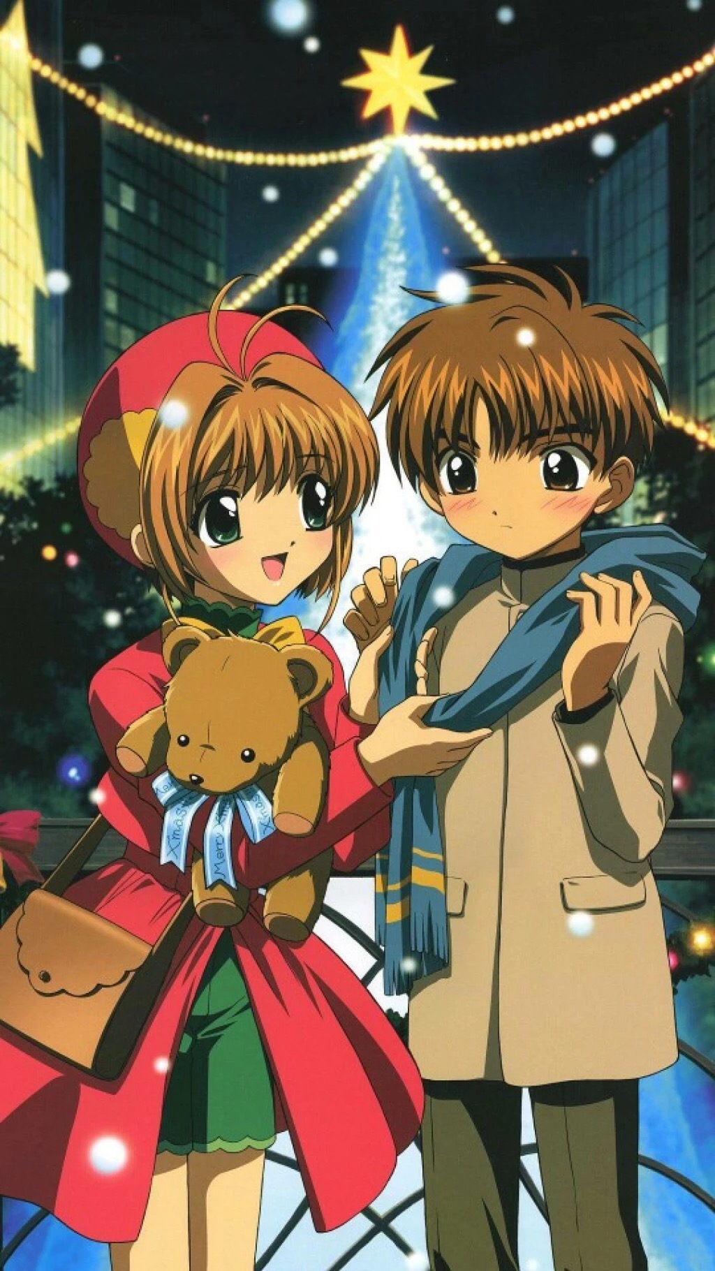 百变小樱:"圣诞"主题复古插画!樱狼日常撒糖,知世美翻了!