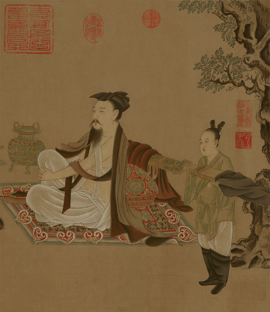 中艺汇赏名画:神仙们的聚会-孙位《高逸图》