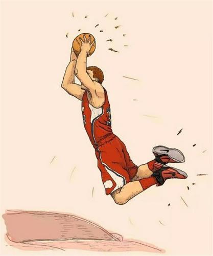 插画:nba史上10大最经典的扣篮瞬间,卡特挂臂扣,内特飞跃魔兽