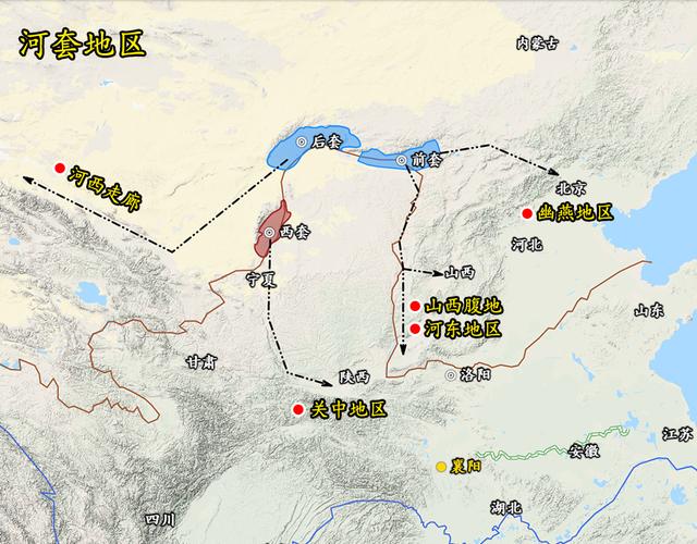 明朝河套地区地图图片