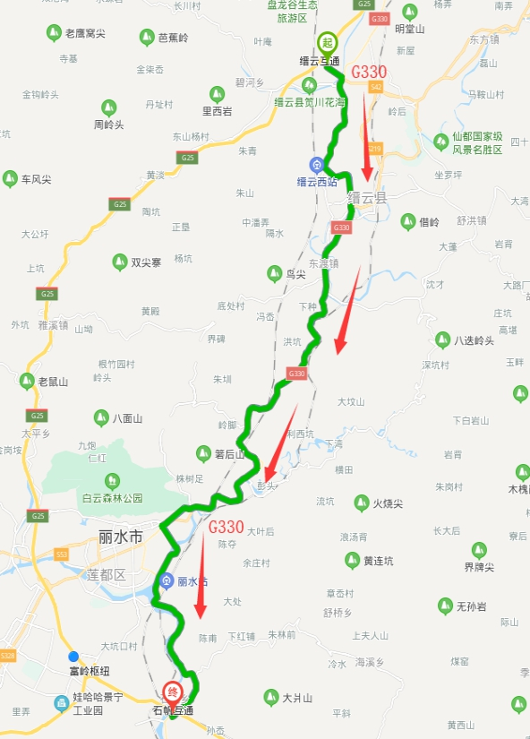 长深高速 路线图图片