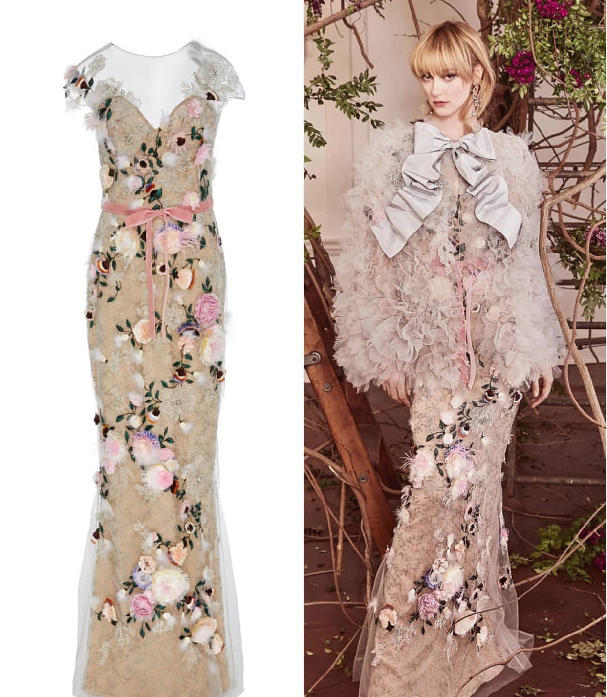 marchesa花仙子礼服,10套look哪款最美?仙气袭来