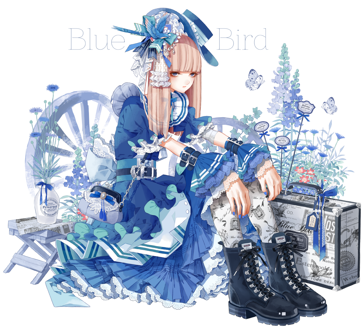 插画:穿华丽服饰的二次元少女,女孩子都喜欢