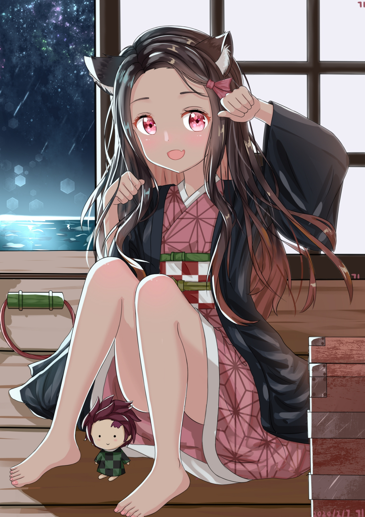 动漫壁纸:《鬼灭之刃》灶门祢豆子