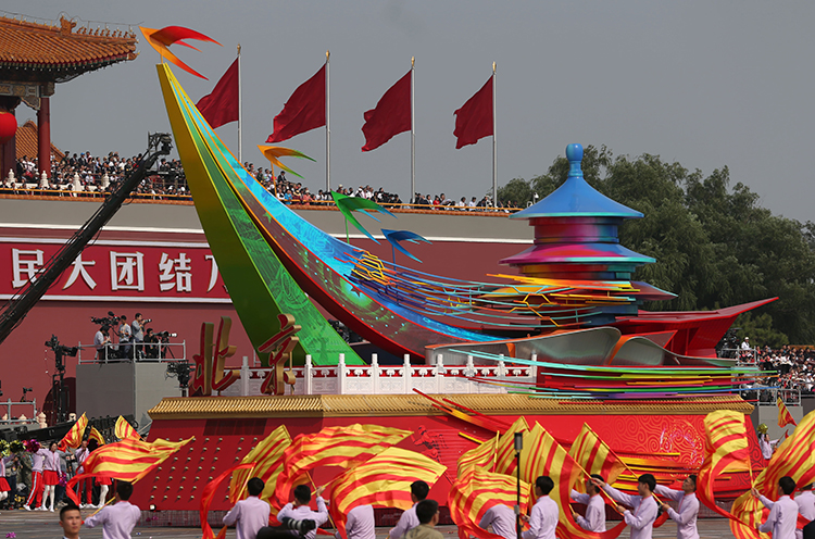 70周年北京花车图片