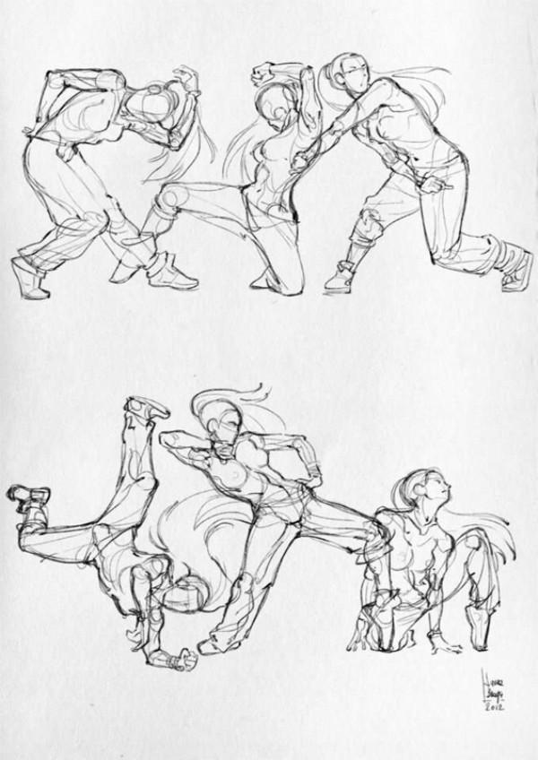舞蹈&武术运动人体解剖速写