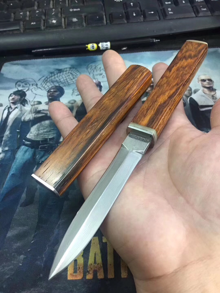 大马士革小珍袖刀 总长:20.5cm,刃长:9.5cm,刃厚:0.