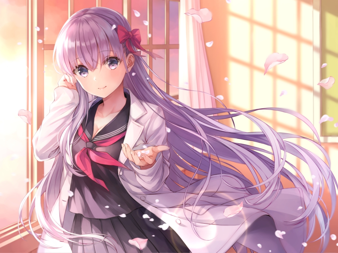 动漫美图:fate间桐樱,漂亮的紫发少女,高清壁纸欣赏