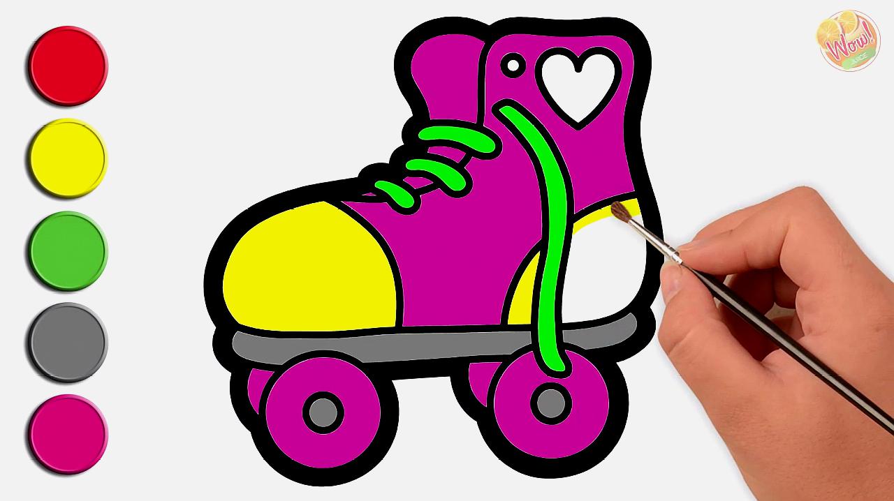 简笔画教你怎么画溜冰鞋,跟着一起学习吧!