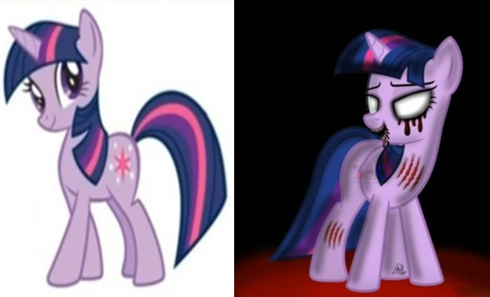 魔化版本的小马宝莉,紫悦像僵尸,宇宙公主化身骷颅公主