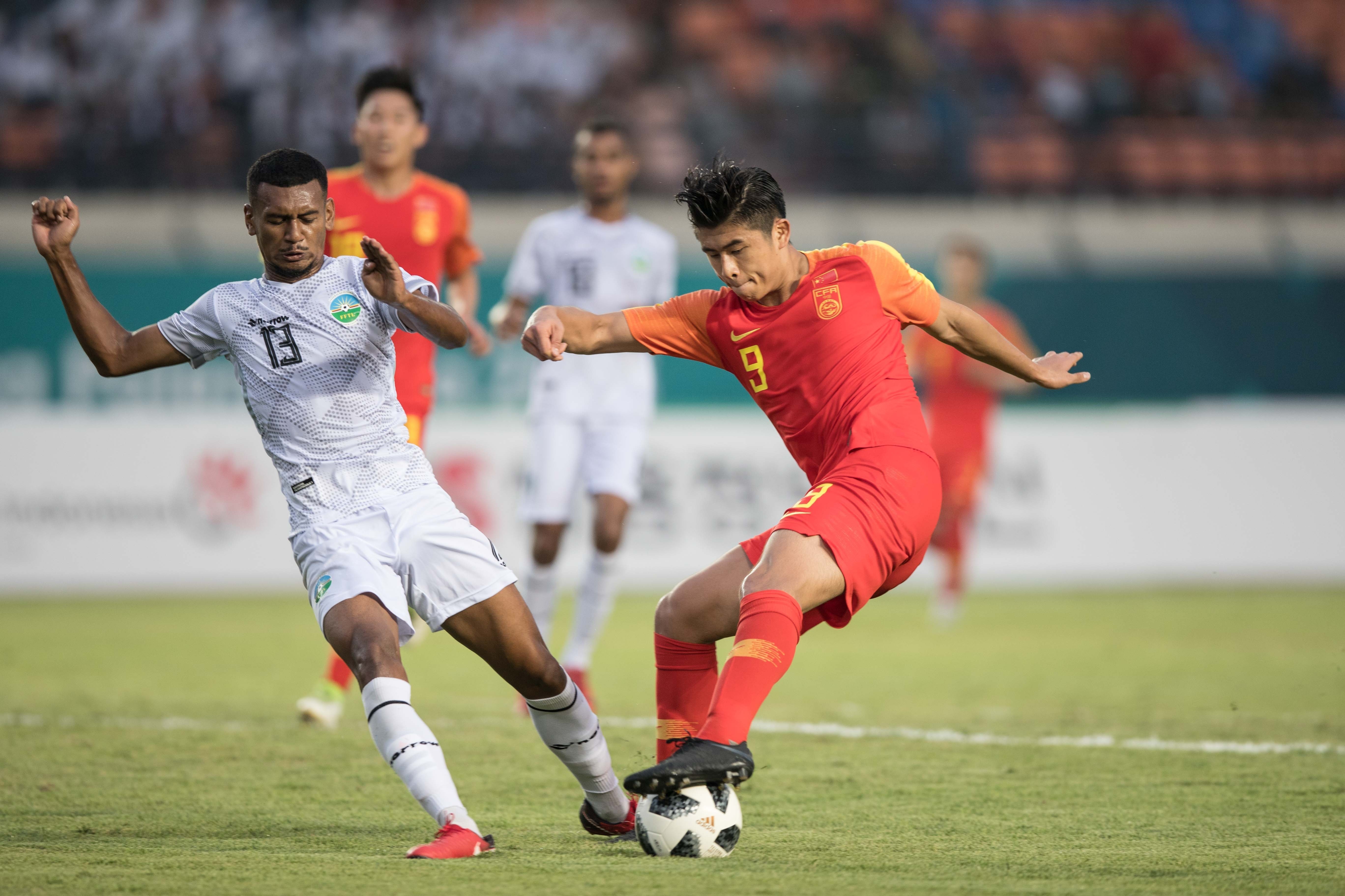 足球——男子小组赛:中国胜东帝汶(13)