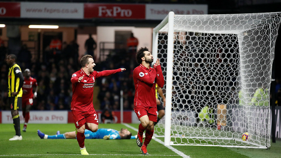 萨拉赫进球庆祝