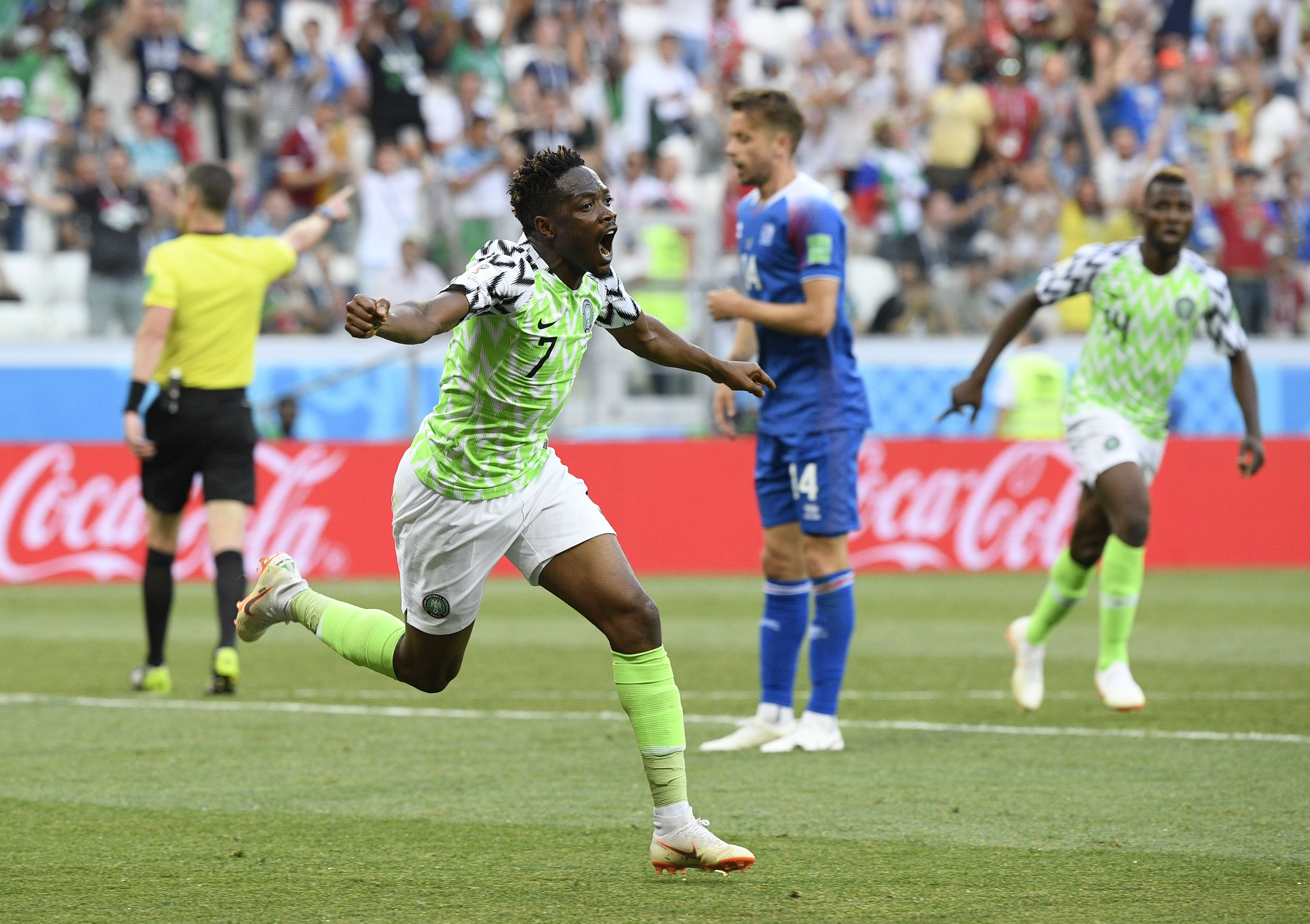 足球——d组:尼日利亚队穆萨破门(5)
