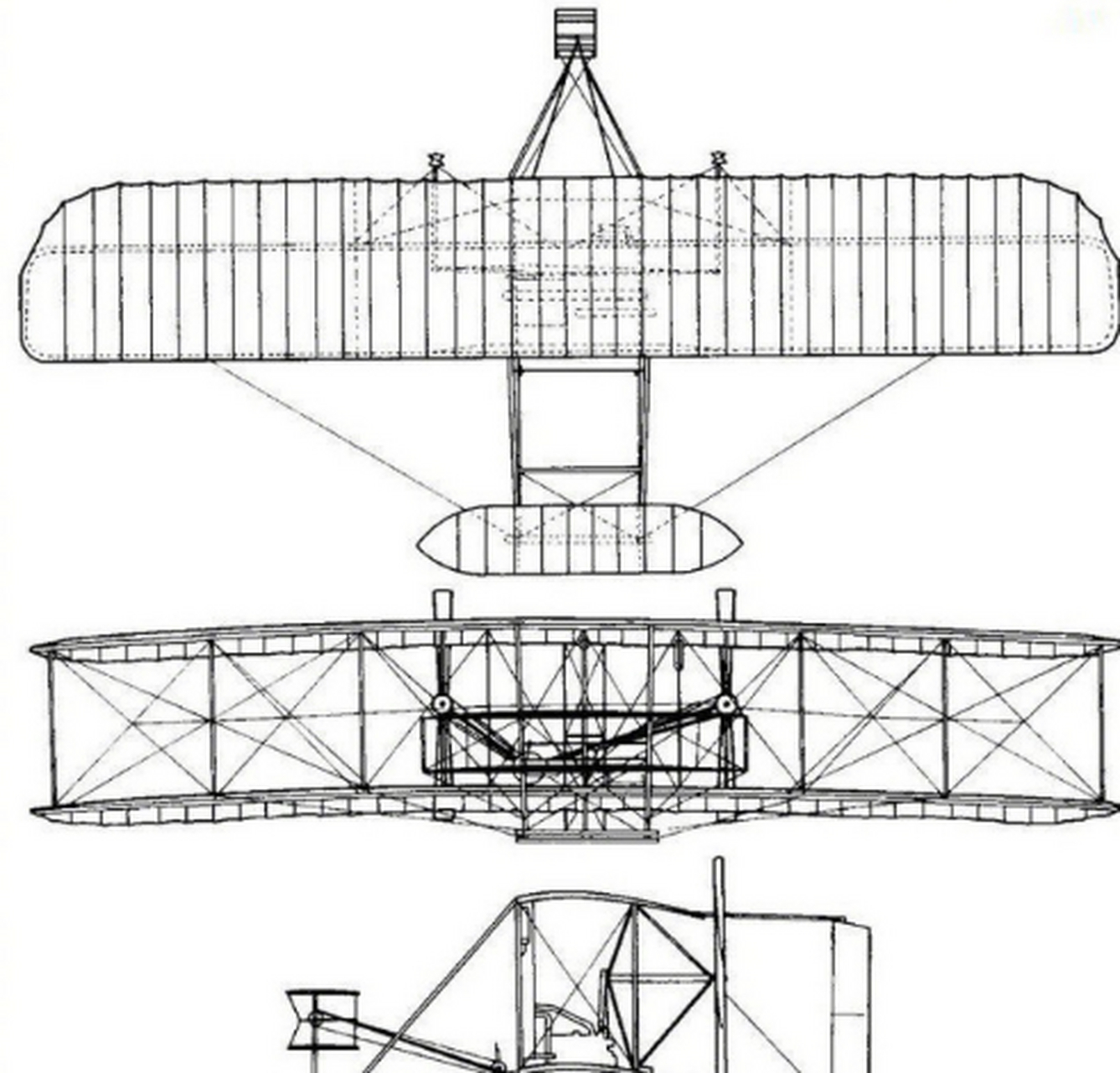 1903年12月17日,莱特兄弟制造的第一架飞机"飞行者1号"在美国北卡莱纳