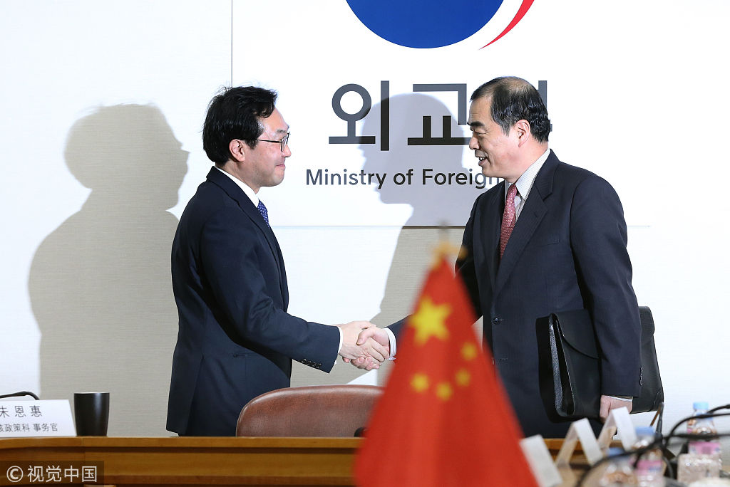 韩核六方会谈中韩团长在首尔举行会晤