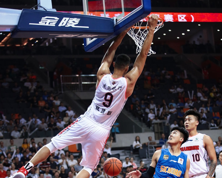 易建联扣篮挂框