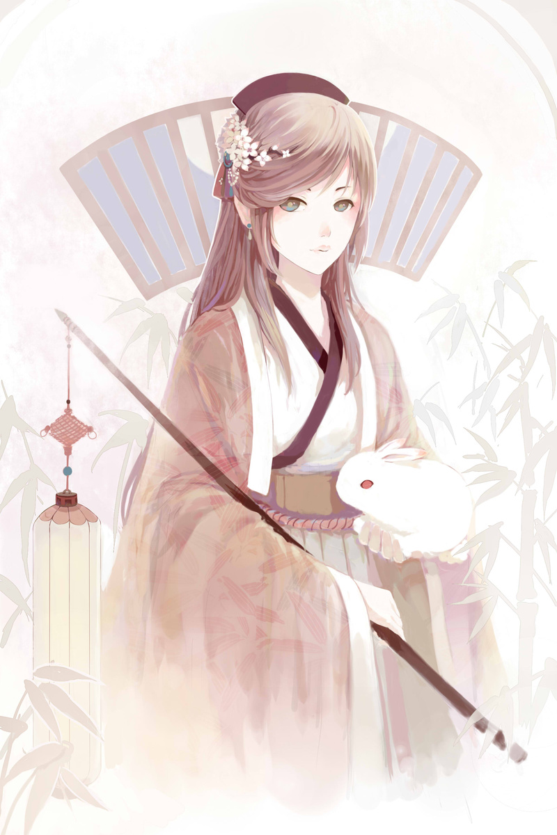 古风手绘清秀绝俗美女子壁纸,只是我比别人更在乎,更