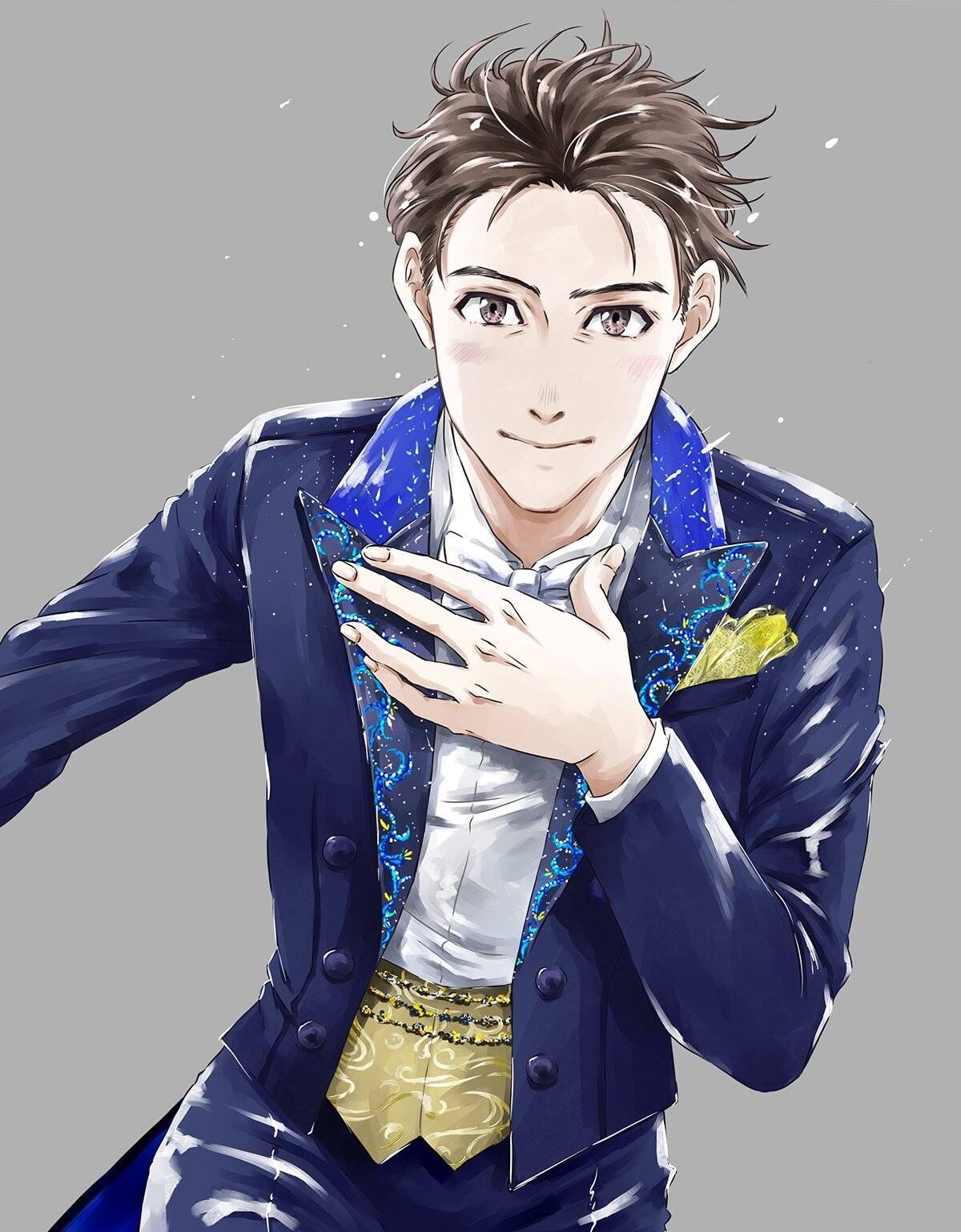 今日份的维勇插画不可错过,又苏又帅又撩人的花样滑冰王子