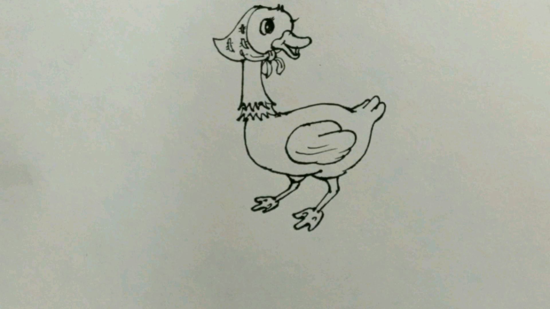 教大家如何用钢笔画一只卡通鸭子