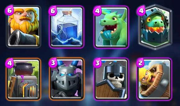 皇室战争:三飞大电皇家巨人,中速推进卡组分享,皇家巨人是核心