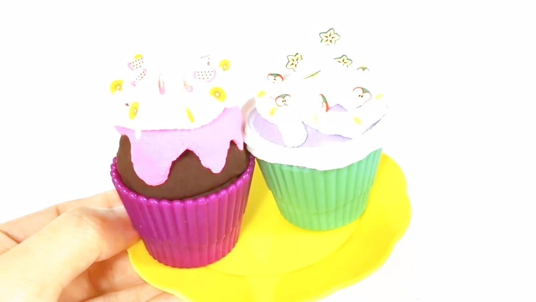 彩色粘土制作美味奶油蛋糕彩泥diy