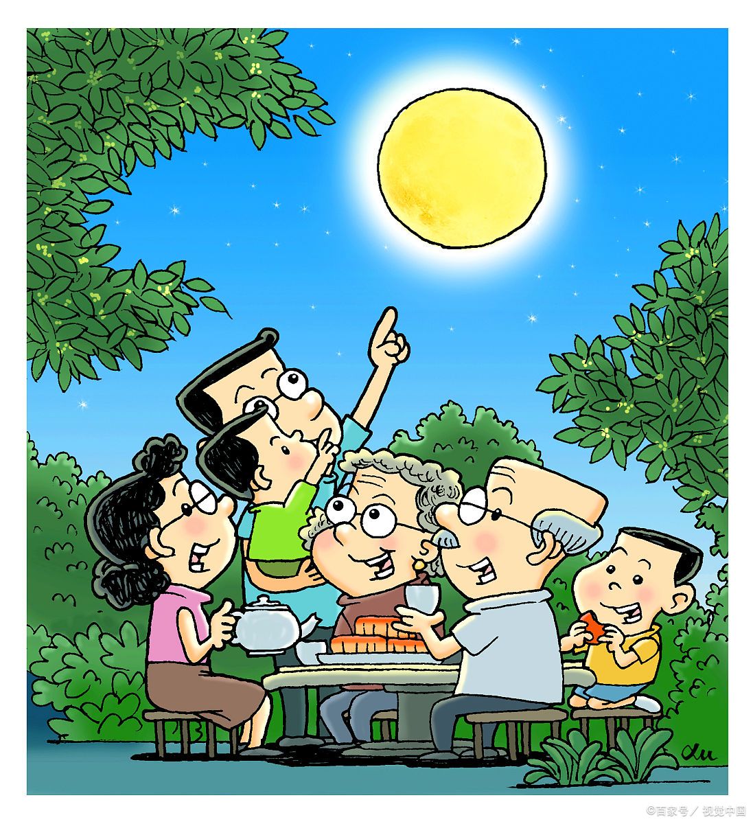 中秋节赏月看图写话二.@小学看图写话作文学习的动态