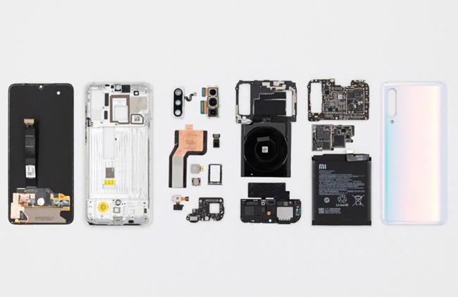 小米官方公布小米9 pro拆机图,展示充电及散热细节