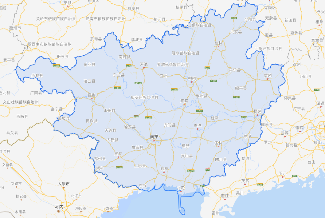 广西地图像诸葛亮羽毛扇?网友:这也太像了吧