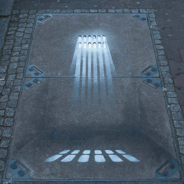 出自德国艺术家的阴井盖艺术品