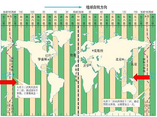 美国的时区划分图图片