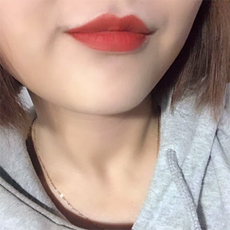 兰蔻196号口红真人试色效果图