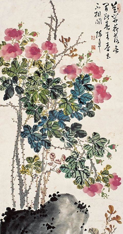 传世经典:色泽鲜明笔墨苍润,陈半丁大写意花鸟欣赏