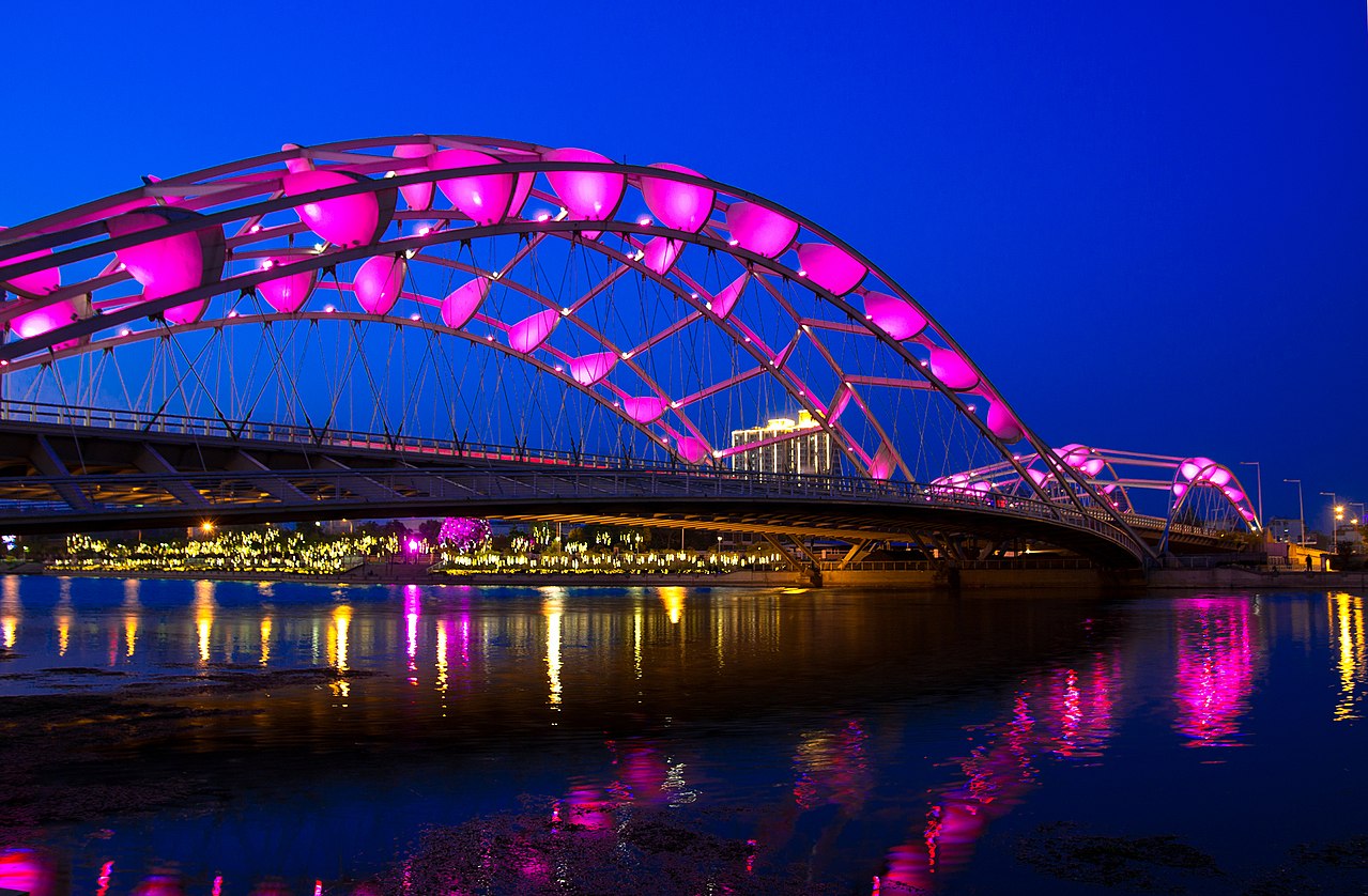 直沽桥(也叫奉化桥),连接天津市河东区和河西区,建于2007年,是天津市