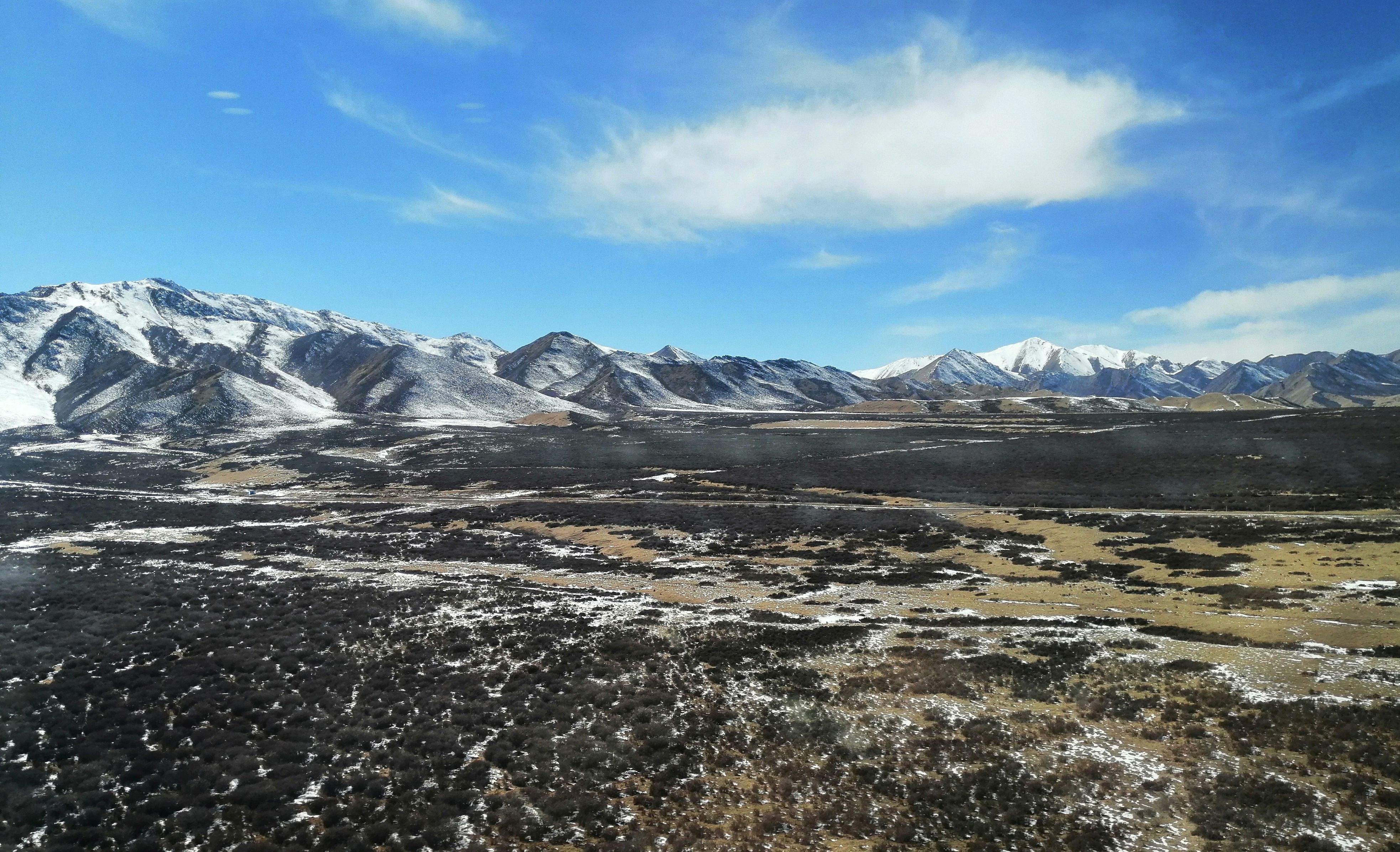 三月的祁连山北麓,原野雪初晴