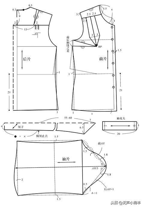 裁剪图篇|几款衬衣的结构制版