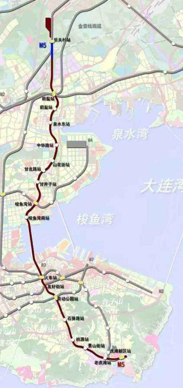 大连地铁5号线或2023年通车试运营 一条横穿梭鱼湾的地下轨道