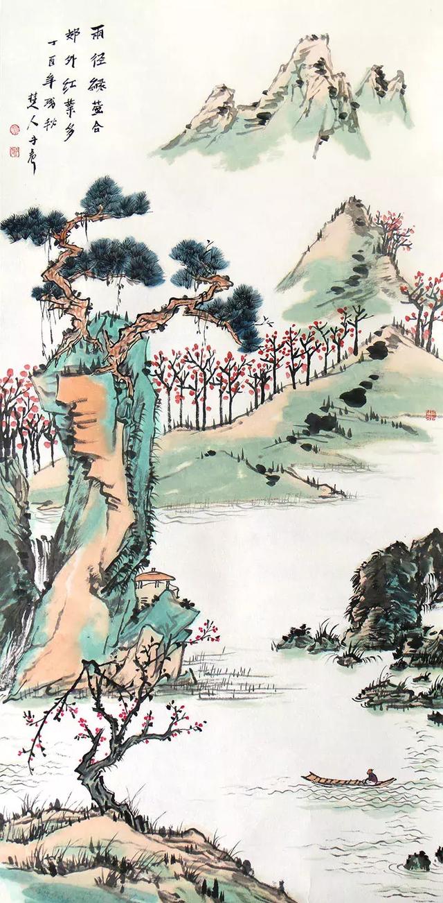 贺丹晨|一位人物画为主还兼及对山水,花卉,动物画的研究