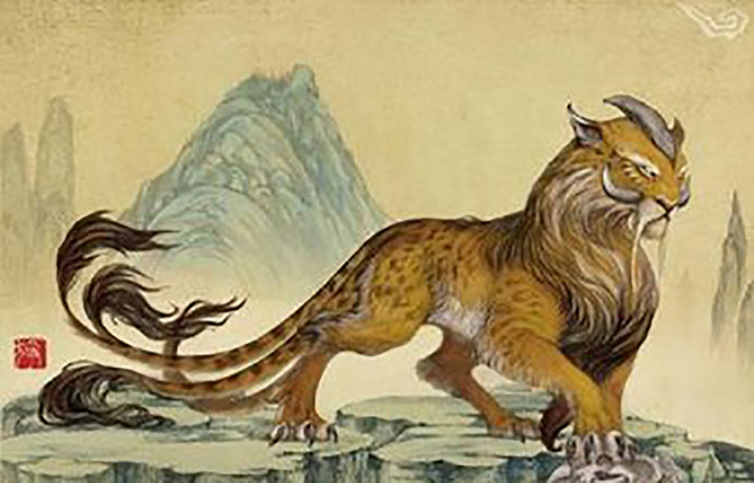 山海经:狰狞这个词,狰和狞是两种异兽,狰长有5条尾巴!