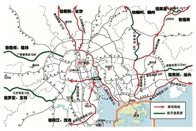 潮莞高速线路图图片