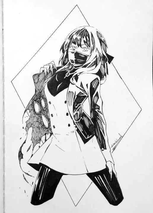 吹爆线稿大神!超炸裂黑白线稿惊艳来袭,这是什么神仙