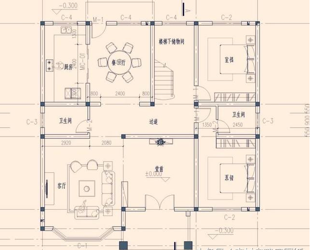 五间房子的设计图图片