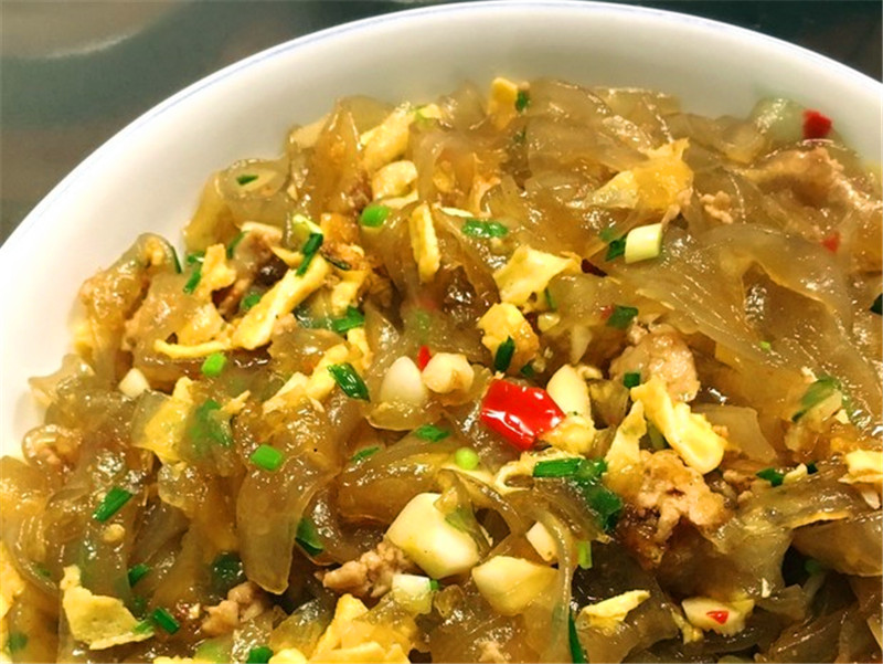 鸡蛋豆芽炒粉条