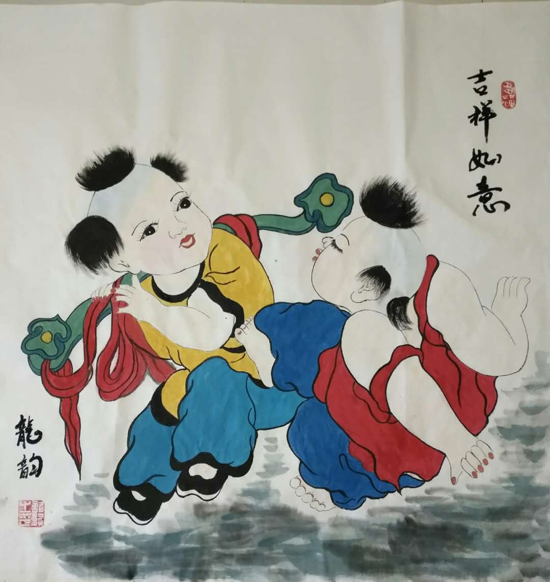 画家张萍手绘福娃作品赏析