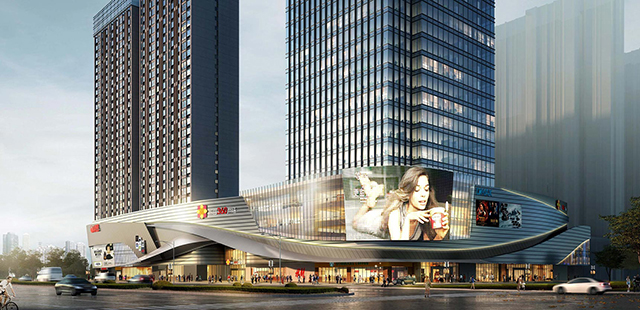 南阳新田360广场街mall:流畅曲线设计带来视觉新体验!