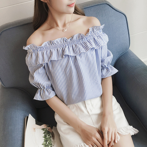 时尚迷人的一字肩,总有一款适合你