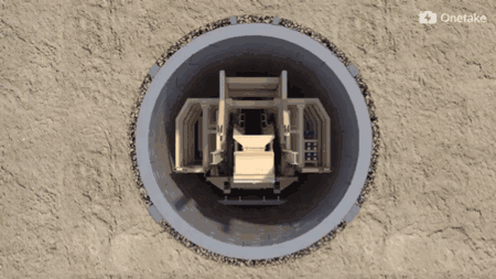 盾构机在推进的同时,注浆系统向隧道管片后壁同步注浆,使管片后面的