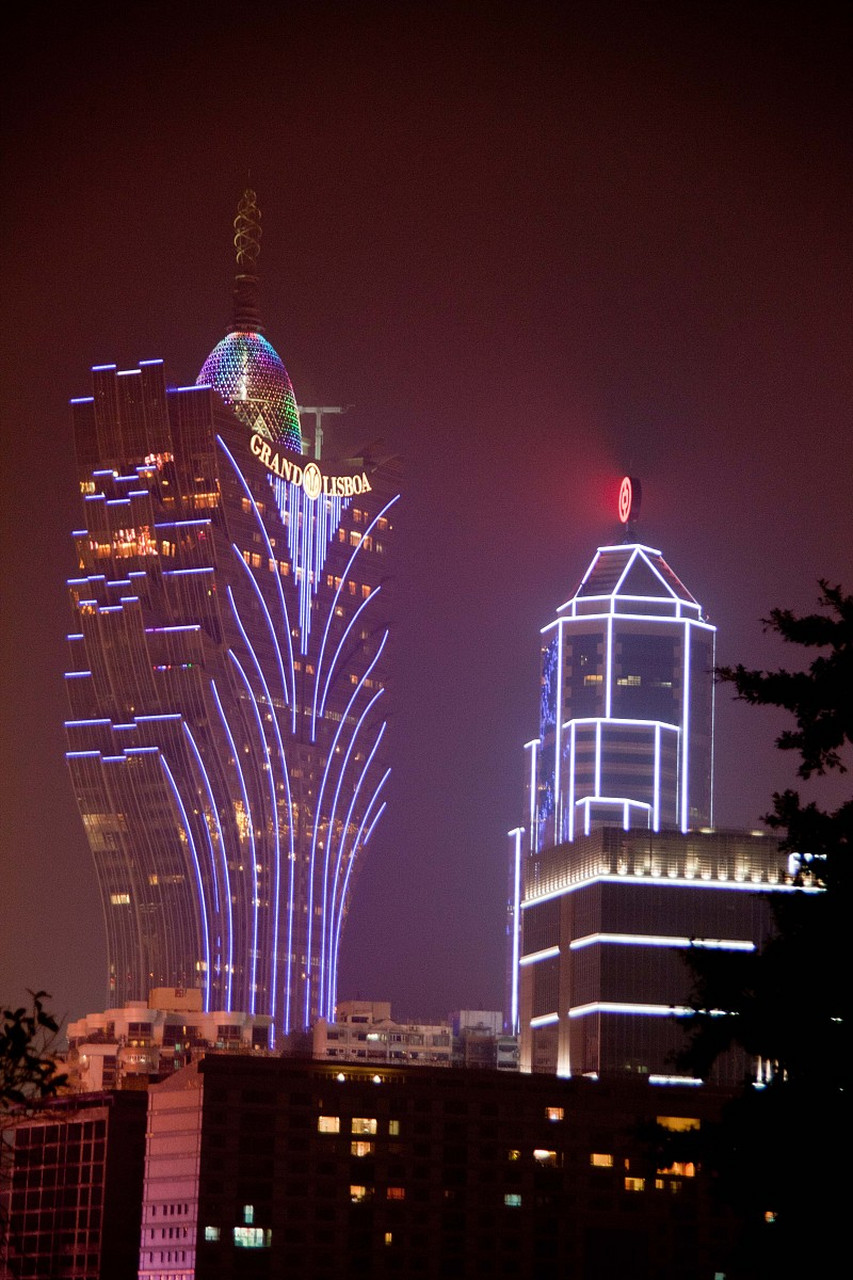 奥门夜景图片