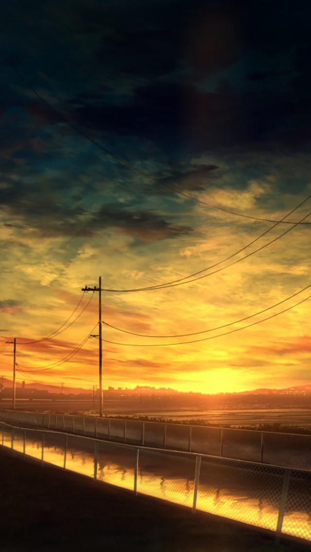 关注壁纸第184期,二次元动漫,动漫场景夕阳无限好只是近黄昏