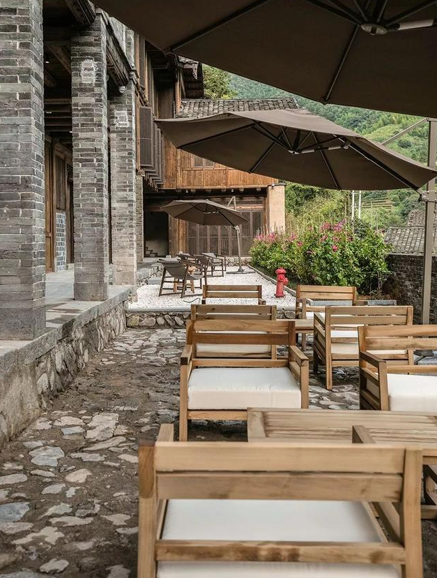 庭院的户外休息区.