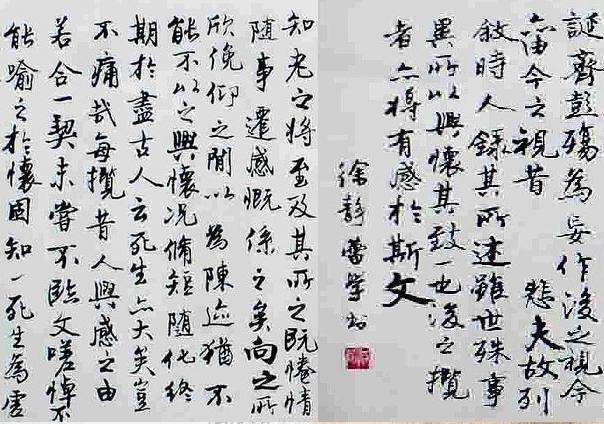 徐静蕾写了幅《兰亭序》,字体飘逸潇洒,专家却说:毫无书法价值